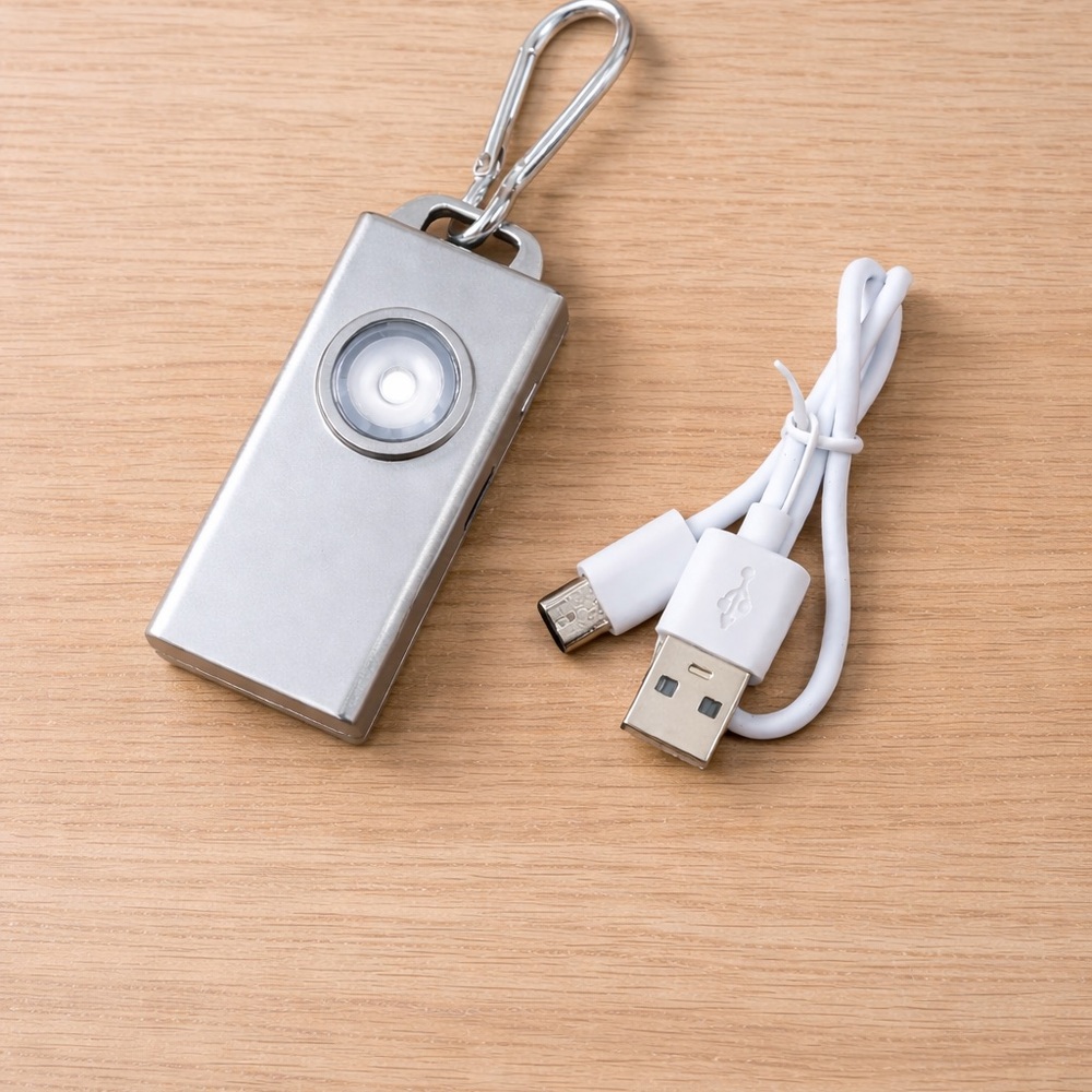 Micro Guard Plus Personal Safety Alarm Keychain w/ LED Flashlight